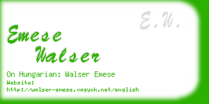 emese walser business card